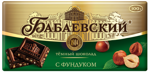 Шоколад "Бабаевский" темный с фундуком 90 гр/Бабаевский