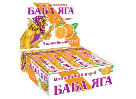Баба Яга апельсин жевательная конфета 11г/48шт/Сладкая сказка