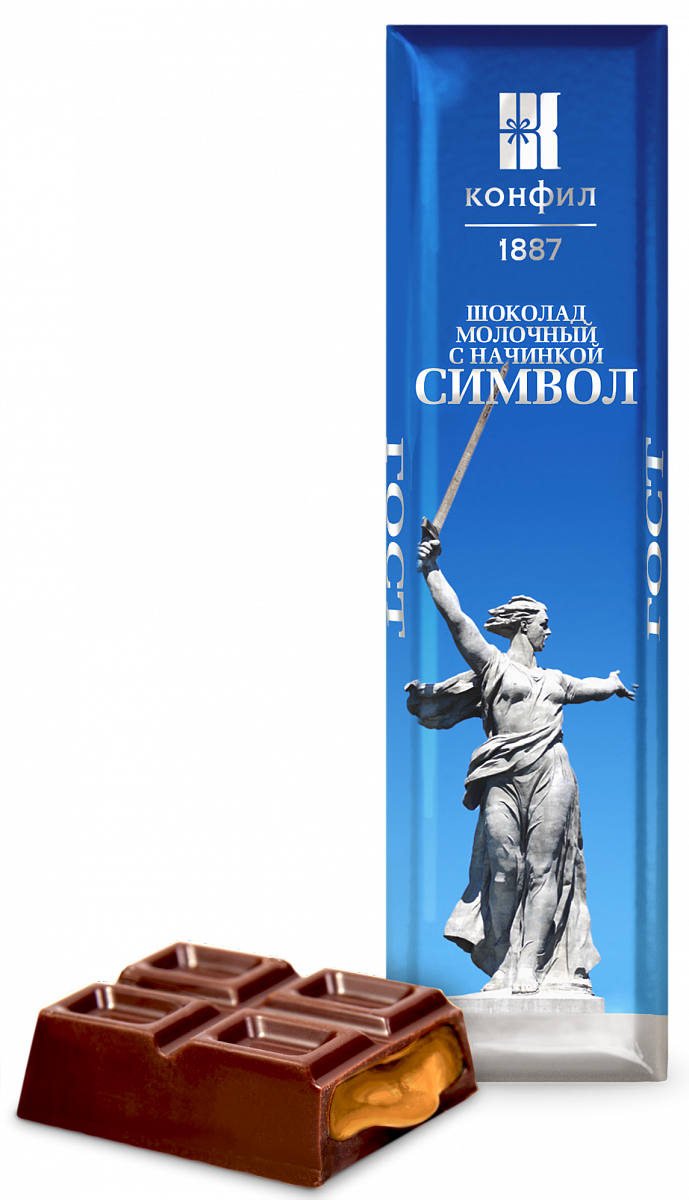 Шоколад "Родина мать" молочный с начинкой 50г/КОНФИЛ