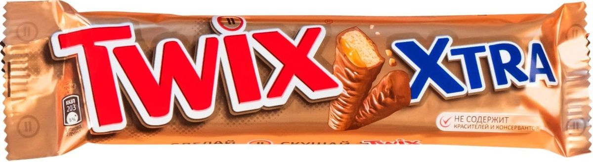  Шоколадный батончик Twix Xtra 82г/24шт/Mars