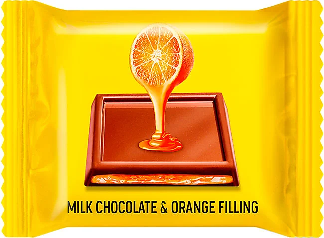 Шоколад молочный "О'zera" Milk & Orange filling 1,2кг/Озерский Сувенир