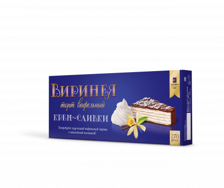Торт "Виринея" вафельный крем-сливки 270г/КОНФИЛ