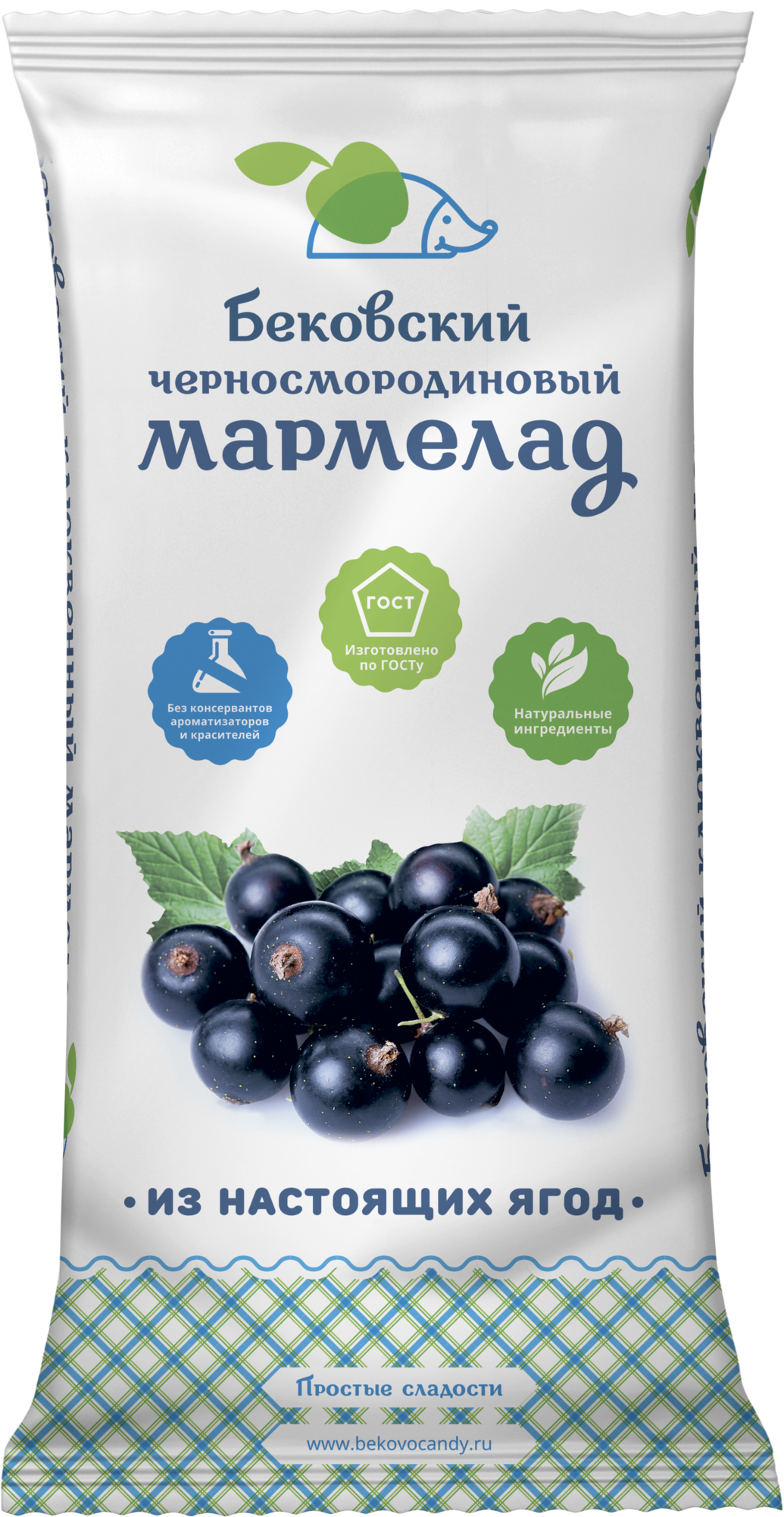 Мармелад "Бековский" Черносмородиновый 260г/Бековский РПК "Октябрь"