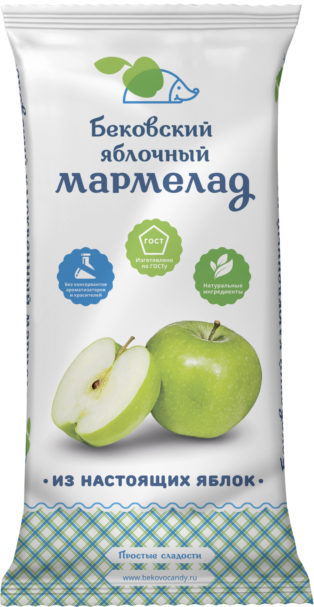 Мармелад "Бековский" Яблочный 260г/Бековский РПК "Октябрь"