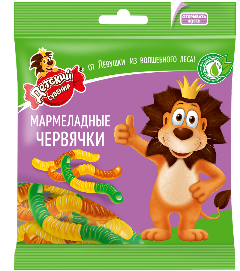Мармелад Детский сувенир мармеладные червячки 500 гр/КФ Славянка