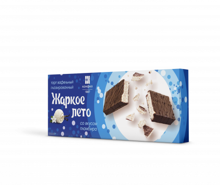 Торт "Жаркое Лето" вафельный со вкусом пломбира 270г/КОНФИЛ