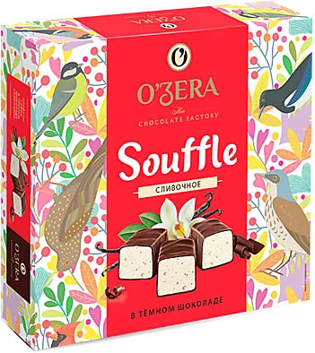 Набор конфет "O'zera" Souffle сливочное в тёмном шоколаде 360г/Озерский сувенир