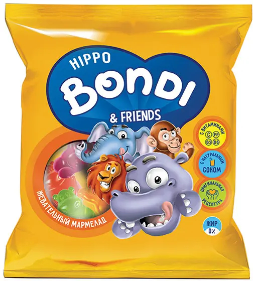 Мармелад "HIPPO BONDI FRIENDS" жевательный с витаминами 70г/KDV