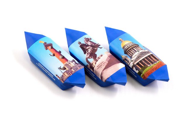 Конфеты Виды Спб (пралине, вафли, шоколад (кофе) 2,5кг/Петербургская Коллекция
