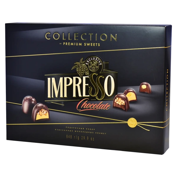 Набор шоколадных конфет "IMPRESSO" Black 848г/Спартак