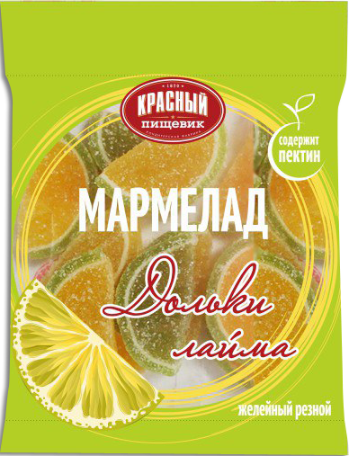 Мармелад "Дольки лайма" 210г/Красный Пищевик