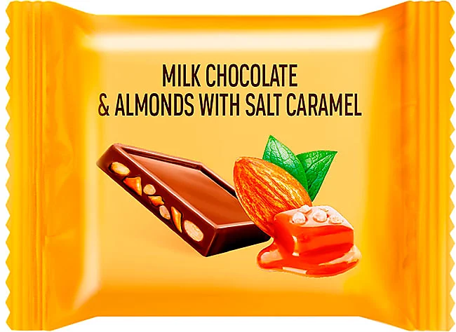 Шоколад молочный О'zera "Milk & Almonds with salt caramel" 1,2кг/Озерский Сувенир