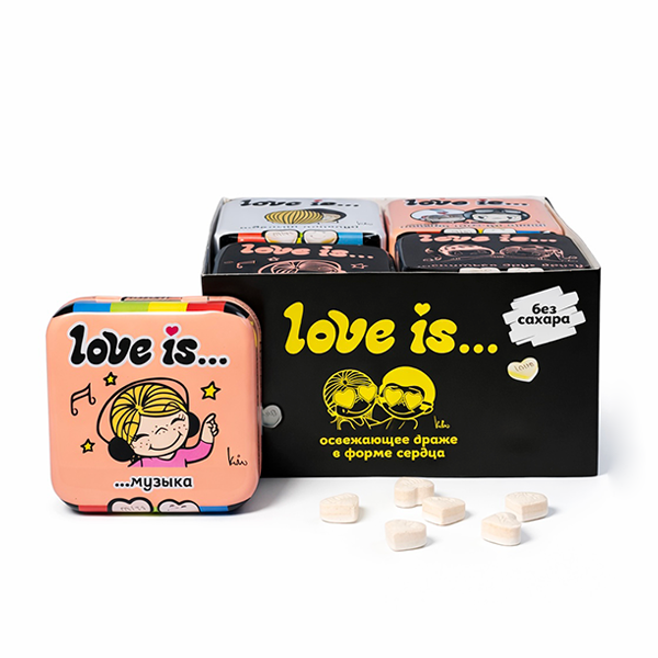 Конфеты "LOVE IS..." освежающие Персик 20г/12шт