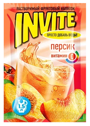 Растворимый напиток "Invite" Персик 9г/24шт/Candy Club