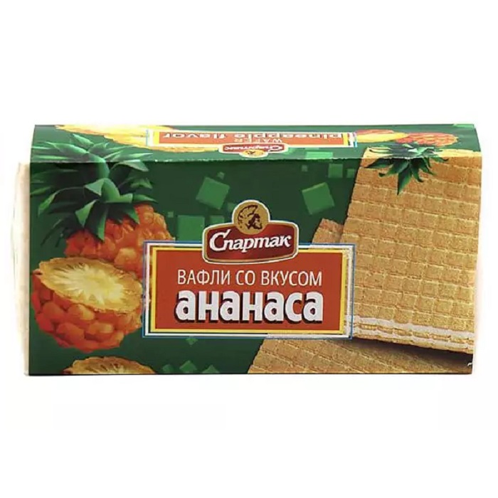 Вафли Спартак со вкусом ананаса 100г/Спартак