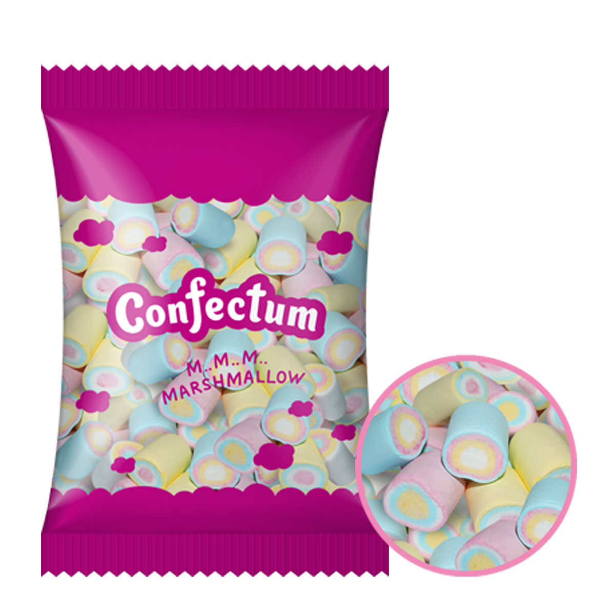 Зефир жевательный «Confectum Rainbow» с ароматом Тутти Фрутти 600г/Конфектум