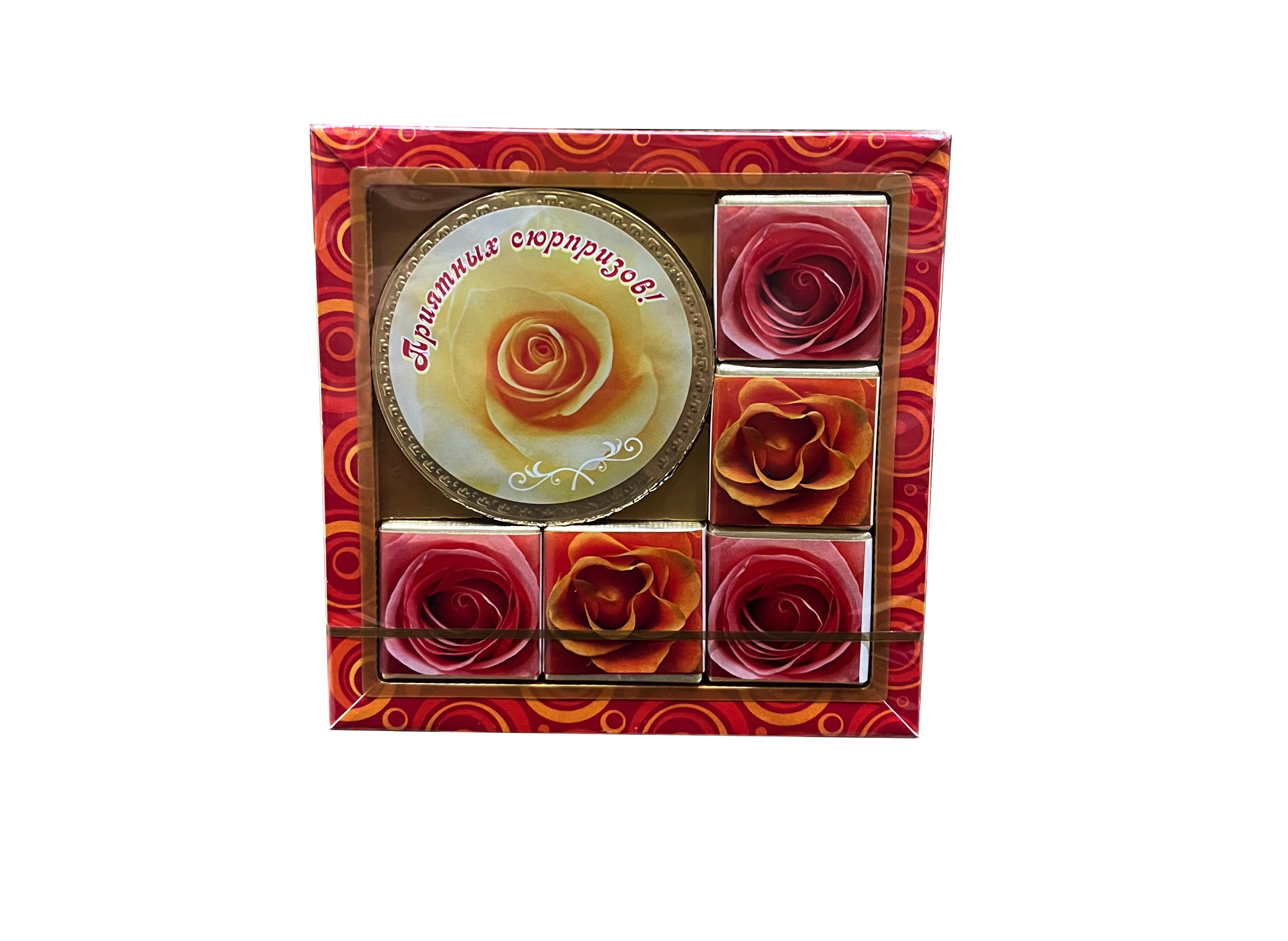 Шоколадный набор "Цветы" с медалью 50г/Шоколадный Дом