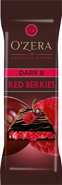 Шоколад О`zera Dark&Red berries 90г/15шт/Озерский Сувенир