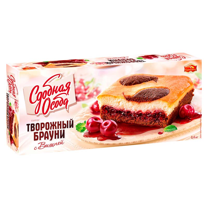 Творожный Брауни с вишней
