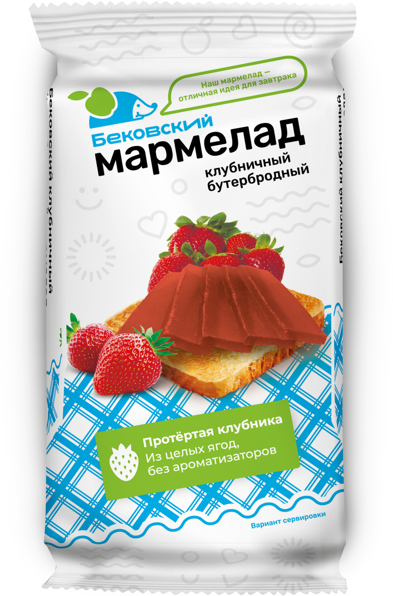 Мармелад "Бековский" Клубничный бутербродный 270г/Бековский РПК "Октябрь"