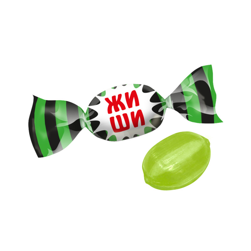 Карамель с шипучей начинкой "Жи-Ши" со вкусом яблока 1кг/Невский кондитер