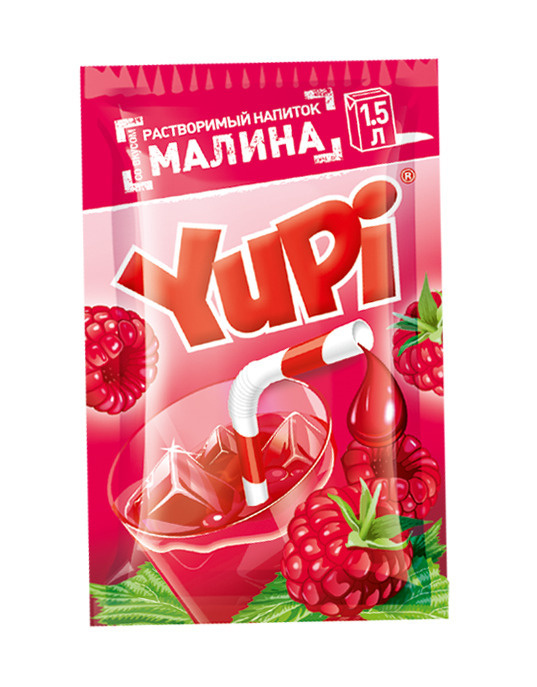 Растворимый напиток "YUPI" Малина 12г/24шт/Candy Club