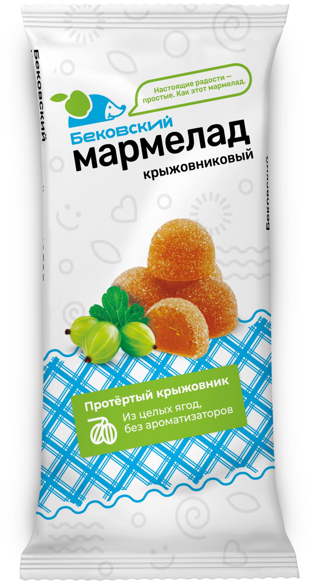 Мармелад "Бековский" Крыжовниковый 260г/Бековский РПК "Октябрь"