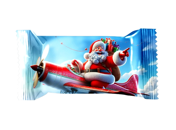 Конфеты"Бон-Виван. Дед Мороз" вафельные в молочной глазури 2,5кг /КФ ЛЮСИ