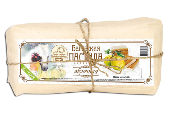 Пастила "Белёвская" Яблочная без сахара в пергаменте 300г/Старые традиции
