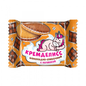 Крекер Кремделисс с шоколадно-сливочной начинкой 31г/82шт/КИО