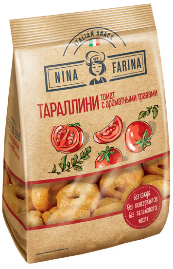 Тараллини "Nina Farina"  томат с ароматными травы 180г/24шт/KDV