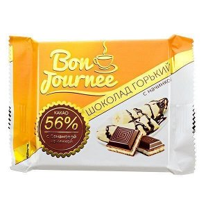 Шоколад «Bon journee» горький с банановой начинкой 80г/Спартак