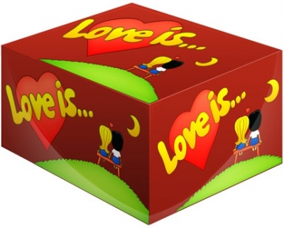 Жевательная резинка "Love is" Вишня-Лимон 4,2г/100шт/Candy Club