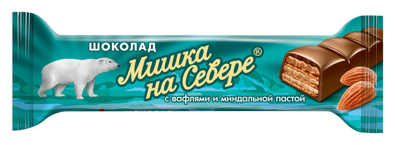 Шоколад Мишка на севере с миндалем 40г/КФ Крупской