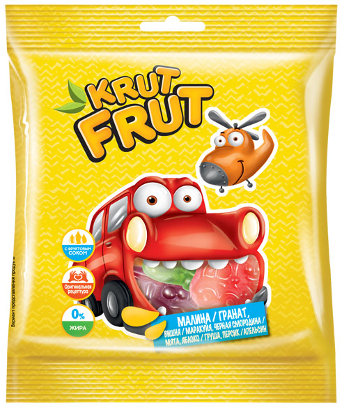 Жевательный мармелад KrutFrut машинки 30г/KDV