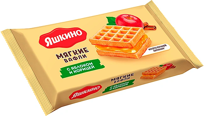 Мягкие вафли "Яшкино" с Яблоком и корицей 40г/KDV