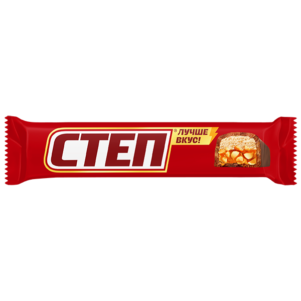 Батончик "Степ" нуга, арахис ,карамель 46г/КФ Славянка
