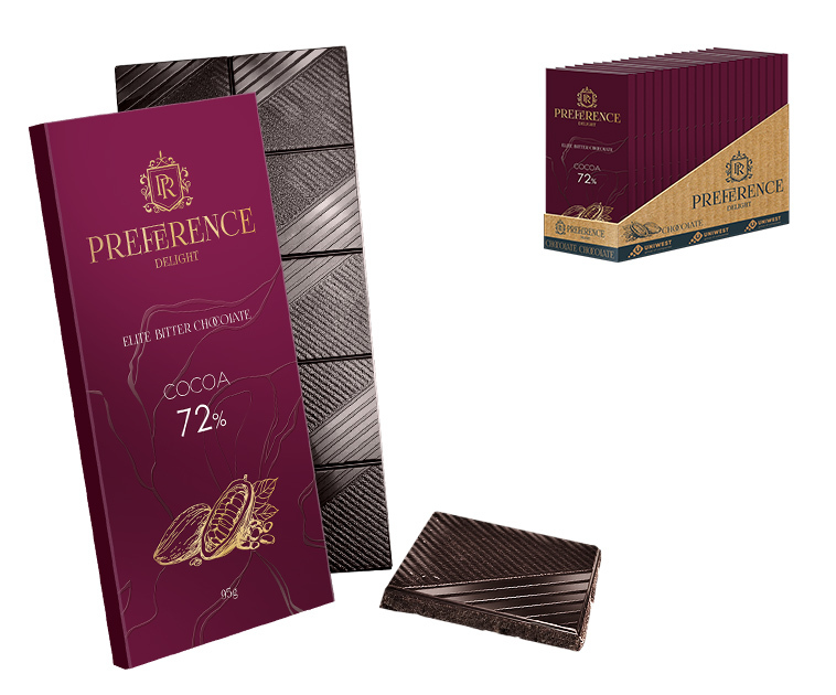 Шоколад "Preference Delight" горький элитный 72% 95г/Спартак