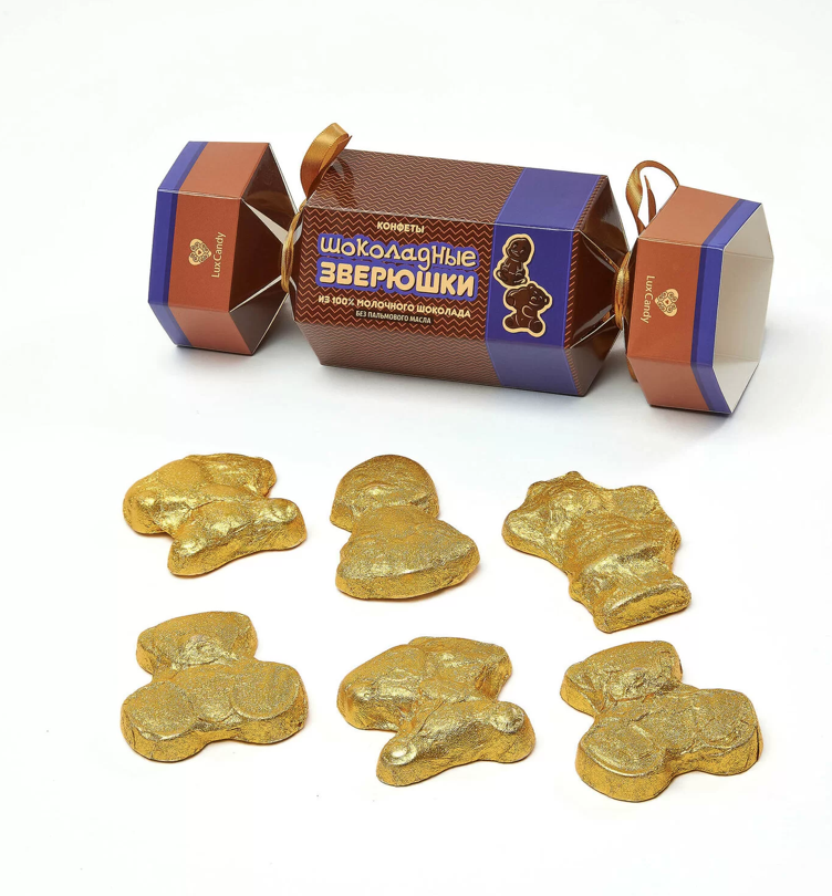 Набор "Шоколадные Зверюшки" (молочный шоколад с Карамельным вкусом) 150г/Свит Экспресс