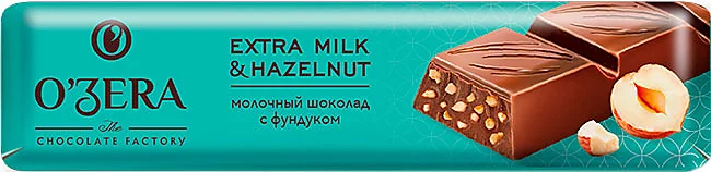 Шоколад молочный Extra milk & Hazelnut 45г/Озерский Сувенир