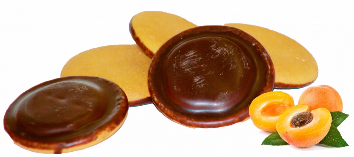 Печенье бисквитное "Кико в темной глазури с начинкой Абрикос 1,2кг/Кинельский Кондитер