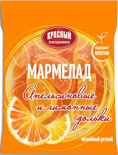 Мармелад "Лимонные и апельсиновые дольки" 210г/Красный Пищевик