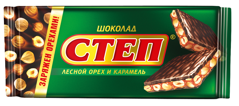 Шоколад молочный "Степ" с лесным орехом 90 гр/КФ Славянка