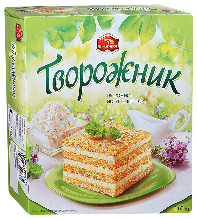 Торт Творожно-йогуртовый Творожник 630г/Черемушки