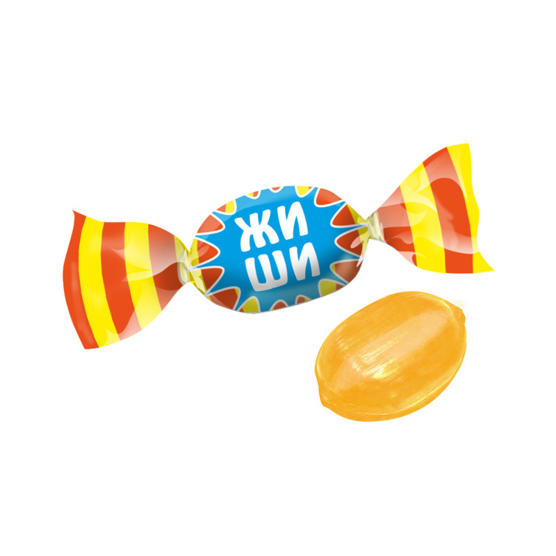 Карамель с шипучей начинкой "Жи-Ши" со вкусом апельсина 1кг/Невский кондитер