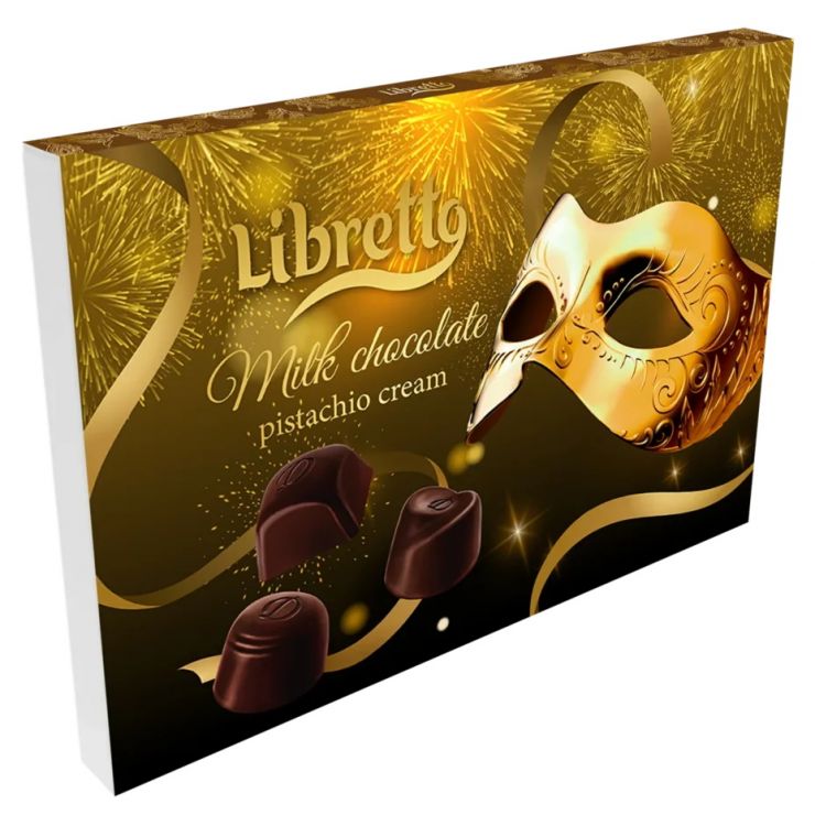 Набор конфет Libretto фисташковый крем в молочном шоколаде 150г/Шоколадница