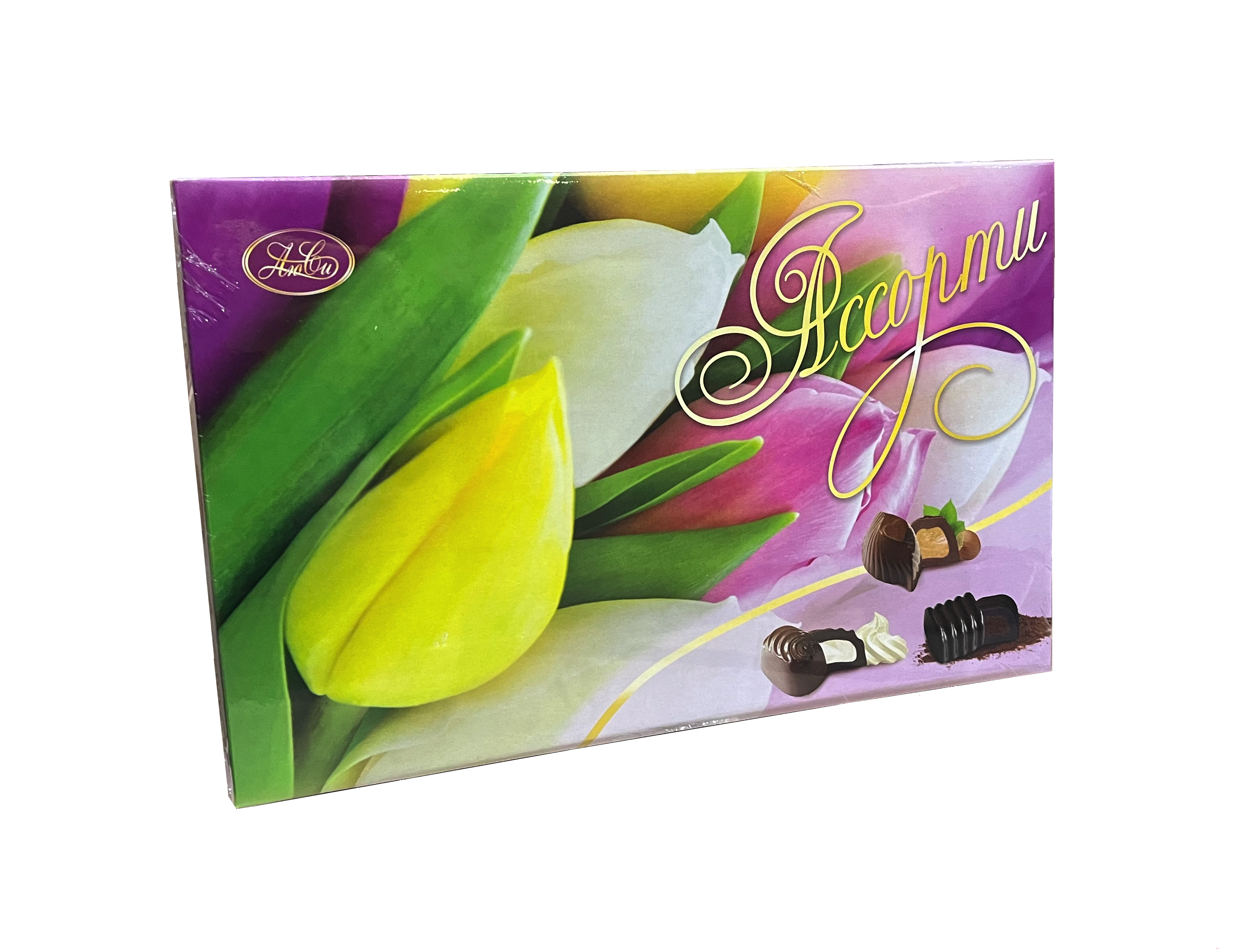 Набор конфет "Яркие тюльпаны от Люси" Ассорти 200 гр/Люси