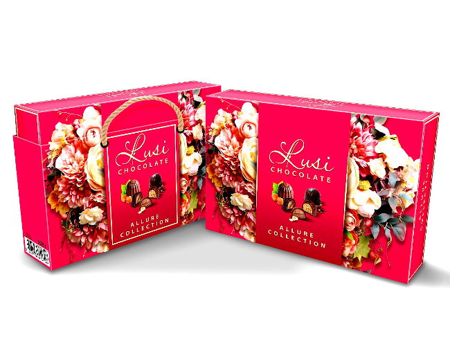 Набор конфет "LusiI Chocolate Allure Collection" (розовая) 308 гр/КФ Люси