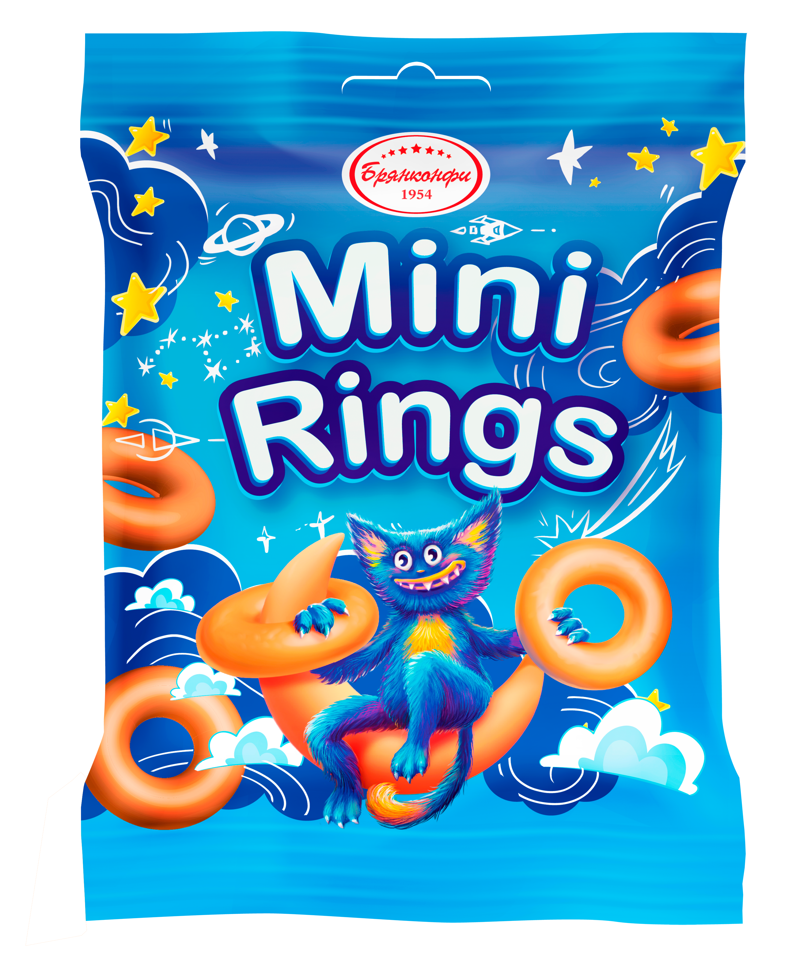 Сушки "Mini Rings" синие 60г/18шт/Брянконфи