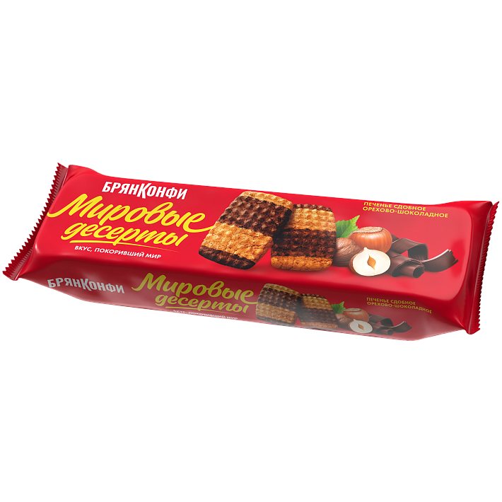 Печенье "Орехово-шоколадное" сдобное 170г/Брянконфи